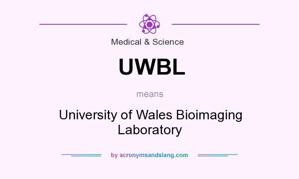 What does UWBL mean? It stands for University of Wales Bioimaging Laboratory