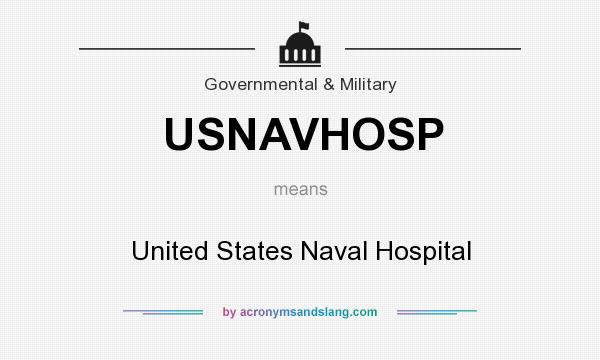What does USNAVHOSP mean? It stands for United States Naval Hospital