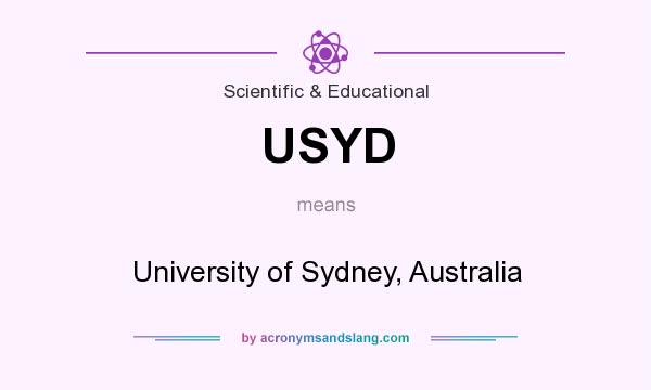 What does USYD mean? It stands for University of Sydney, Australia