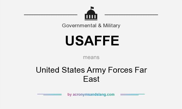 What does USAFFE mean? It stands for United States Army Forces Far East