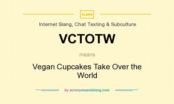 What does VCTOTW mean? It stands for Vegan Cupcakes Take Over the World