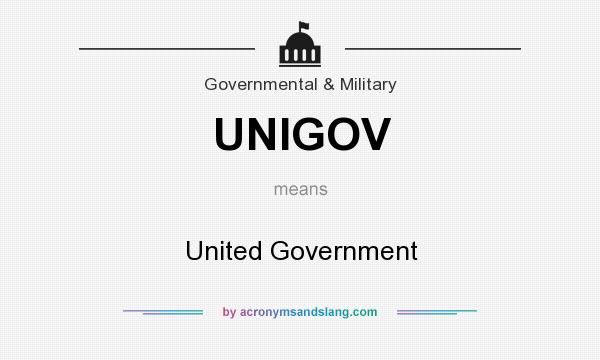 What does UNIGOV mean? It stands for United Government