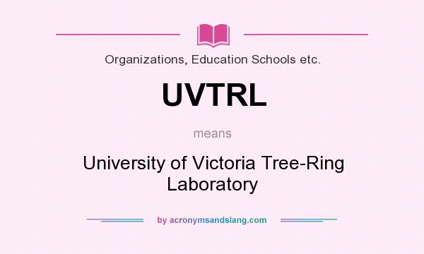 What does UVTRL mean? It stands for University of Victoria Tree-Ring Laboratory