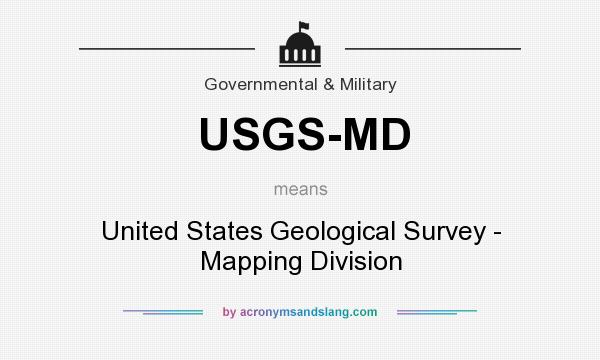 What does USGS-MD mean? It stands for United States Geological Survey - Mapping Division