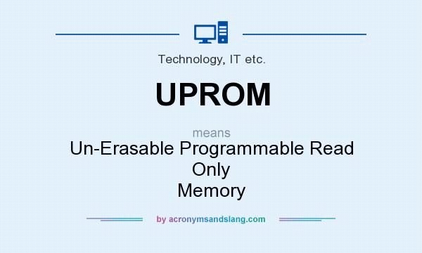 What does UPROM mean? It stands for Un-Erasable Programmable Read Only Memory