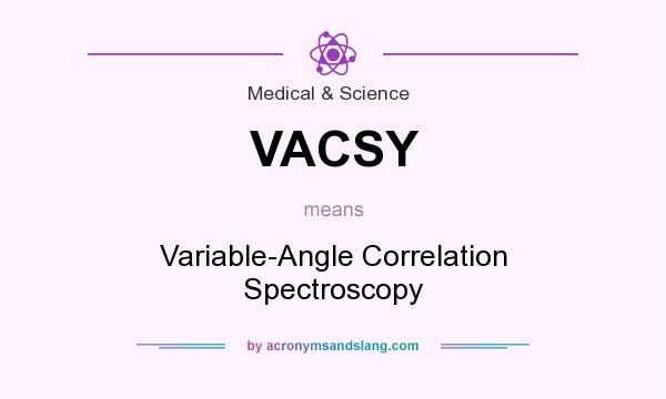 What does VACSY mean? It stands for Variable-Angle Correlation Spectroscopy