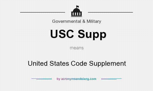 What does USC Supp mean? It stands for United States Code Supplement