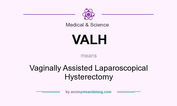 What does VALH mean? It stands for Vaginally Assisted Laparoscopical Hysterectomy