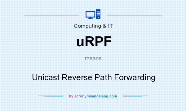 What does uRPF mean? It stands for Unicast Reverse Path Forwarding