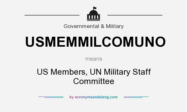 What does USMEMMILCOMUNO mean? It stands for US Members, UN Military Staff Committee