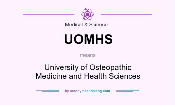 What does UOMHS mean? It stands for University of Osteopathic Medicine and Health Sciences