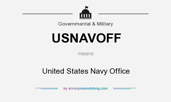 What does USNAVOFF mean? It stands for United States Navy Office