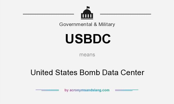 What does USBDC mean? It stands for United States Bomb Data Center