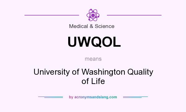 What does UWQOL mean? It stands for University of Washington Quality of Life