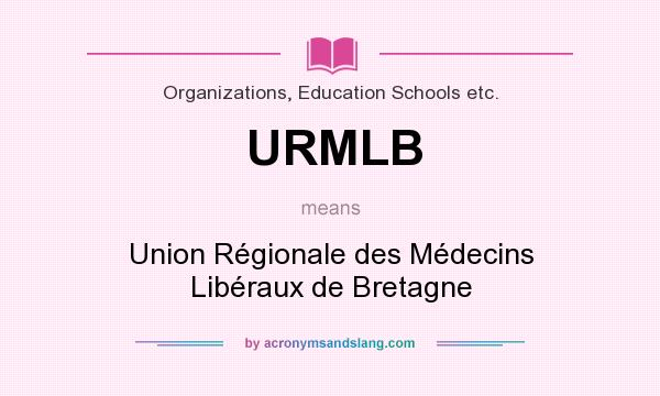 What does URMLB mean? It stands for Union Régionale des Médecins Libéraux de Bretagne