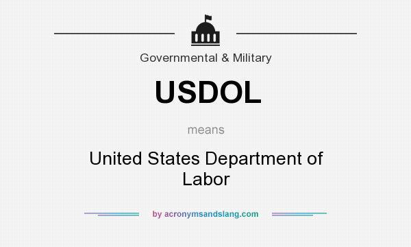 What does USDOL mean? It stands for United States Department of Labor