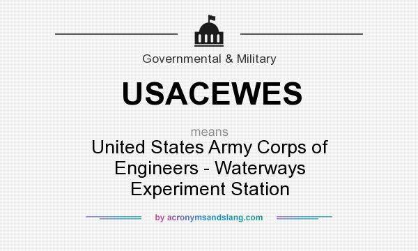 What does USACEWES mean? It stands for United States Army Corps of Engineers - Waterways Experiment Station