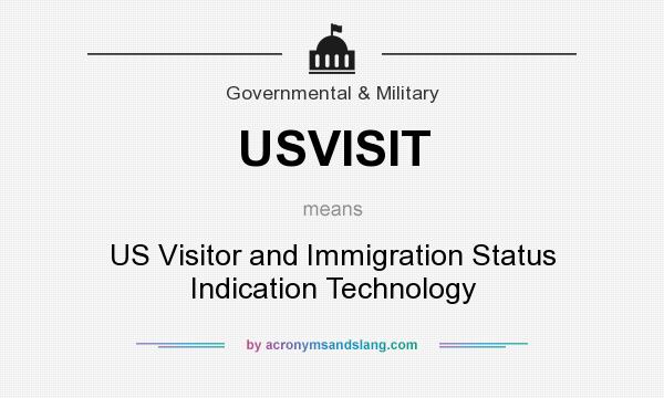 What does USVISIT mean? It stands for US Visitor and Immigration Status Indication Technology