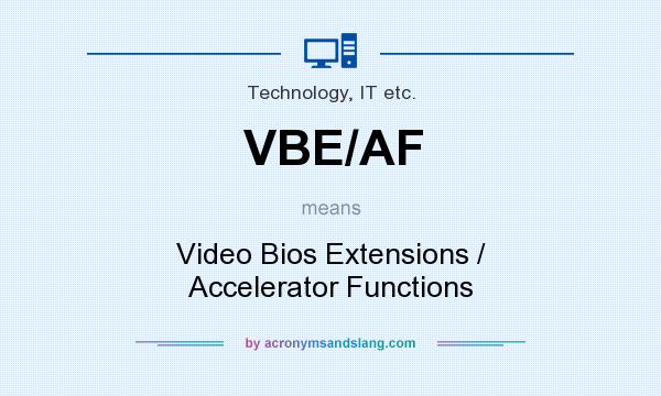 What does VBE/AF mean? It stands for Video Bios Extensions / Accelerator Functions