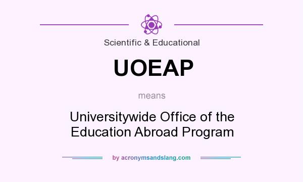 What does UOEAP mean? It stands for Universitywide Office of the Education Abroad Program