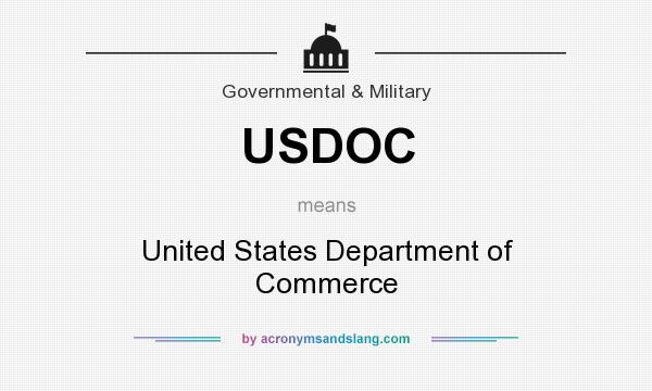 What does USDOC mean? It stands for United States Department of Commerce