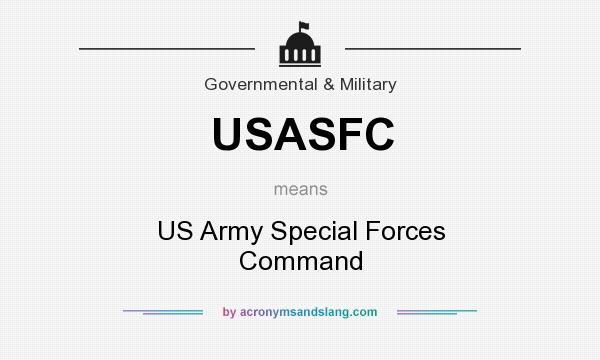 What does USASFC mean? It stands for US Army Special Forces Command