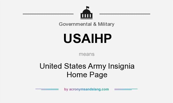 What does USAIHP mean? It stands for United States Army Insignia Home Page