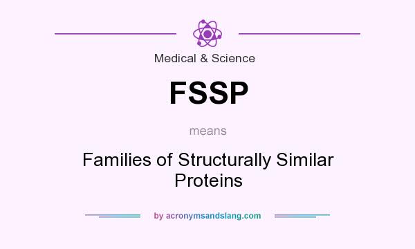 What does FSSP mean? It stands for Families of Structurally Similar Proteins