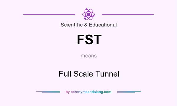 What does FST mean? It stands for Full Scale Tunnel