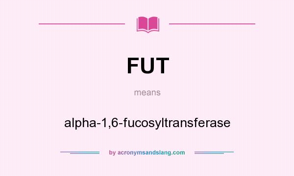 What does FUT mean? It stands for alpha-1,6-fucosyltransferase