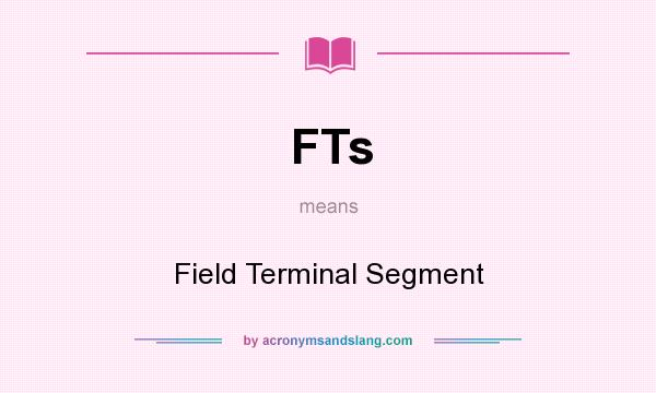 What does FTs mean? It stands for Field Terminal Segment