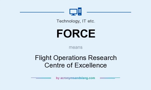 What does FORCE mean? It stands for Flight Operations Research Centre of Excellence