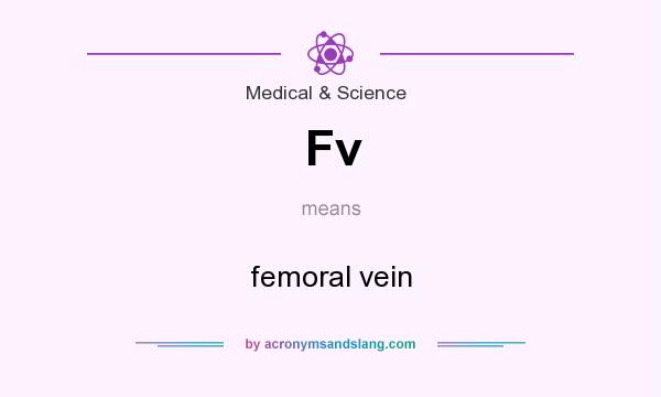 What does Fv mean? It stands for femoral vein