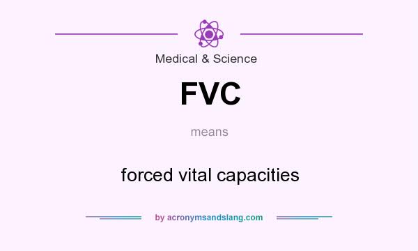 What does FVC mean? It stands for forced vital capacities