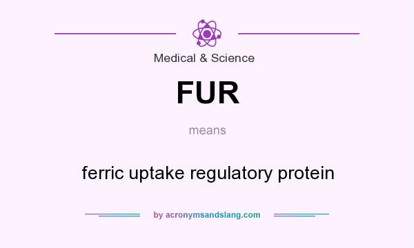 What does FUR mean? It stands for ferric uptake regulatory protein