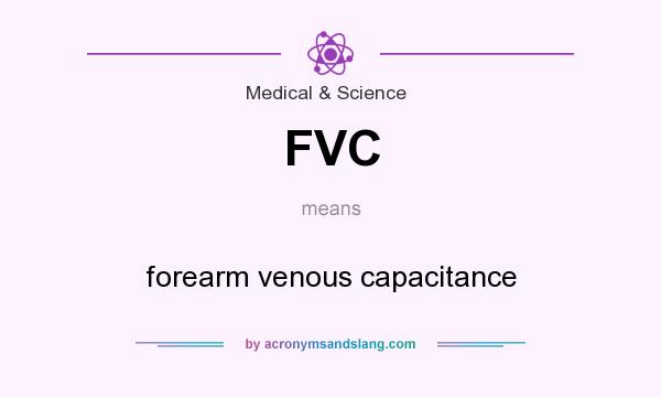 What does FVC mean? It stands for forearm venous capacitance