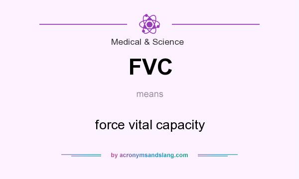 What does FVC mean? It stands for force vital capacity