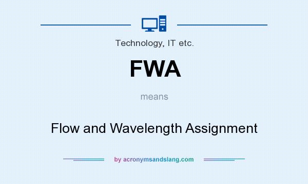 What does FWA mean? It stands for Flow and Wavelength Assignment