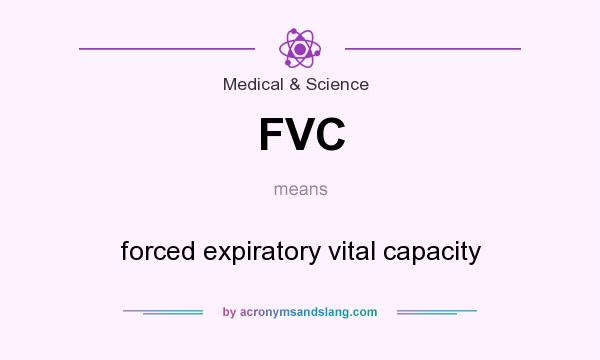 What does FVC mean? It stands for forced expiratory vital capacity