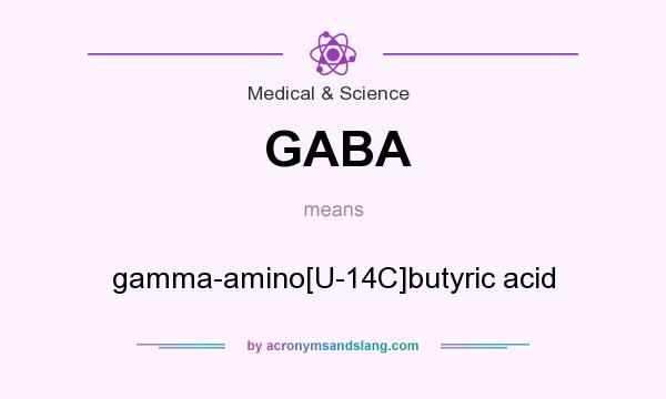 What does GABA mean? It stands for gamma-amino[U-14C]butyric acid