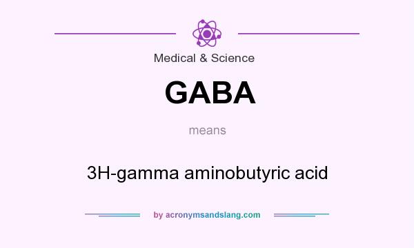 What does GABA mean? It stands for 3H-gamma aminobutyric acid