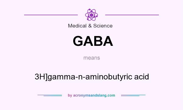 What does GABA mean? It stands for 3H]gamma-n-aminobutyric acid