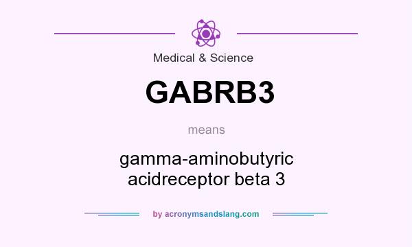 What does GABRB3 mean? It stands for gamma-aminobutyric acidreceptor beta 3