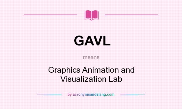 What does GAVL mean? It stands for Graphics Animation and Visualization Lab