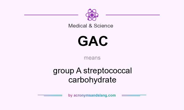 What does GAC mean? It stands for group A streptococcal carbohydrate
