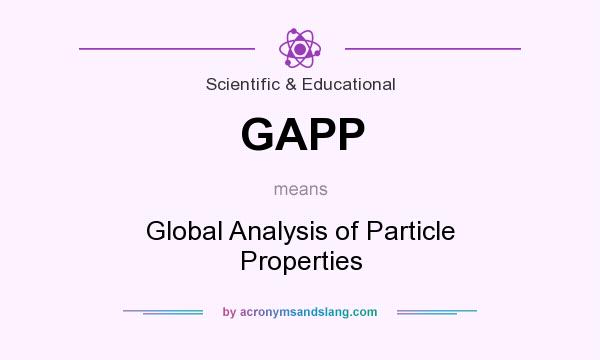 What does GAPP mean? It stands for Global Analysis of Particle Properties