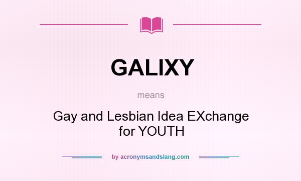 What does GALIXY mean? It stands for Gay and Lesbian Idea EXchange for YOUTH
