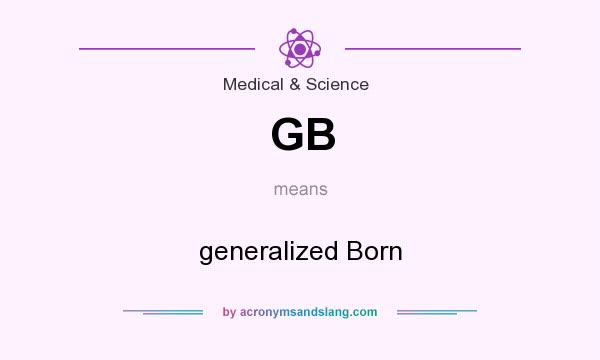 What does GB mean? It stands for generalized Born