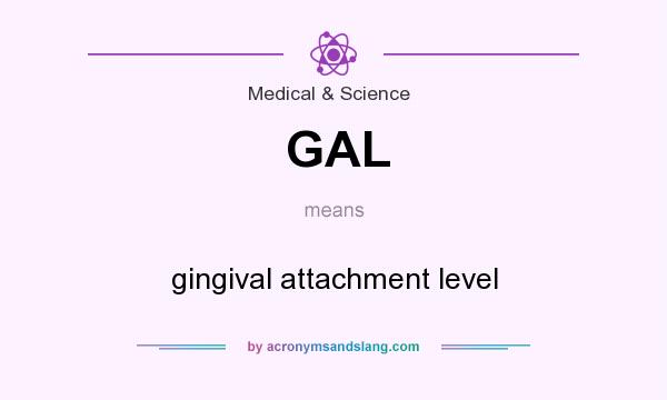 What does GAL mean? It stands for gingival attachment level