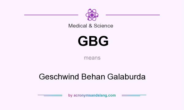 What does GBG mean? It stands for Geschwind Behan Galaburda